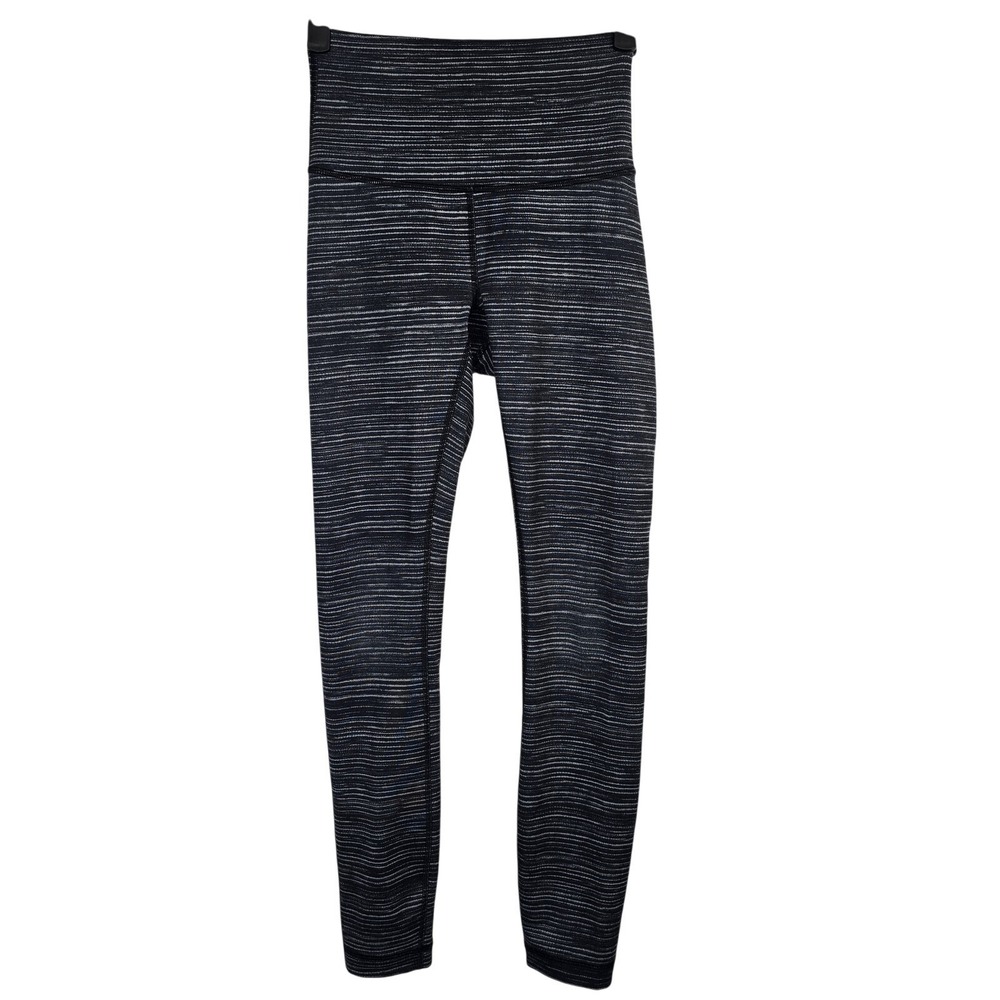 Lululemon Pants Womens 2 Black‎ White Wunder Under High Rise Leggings Yoga